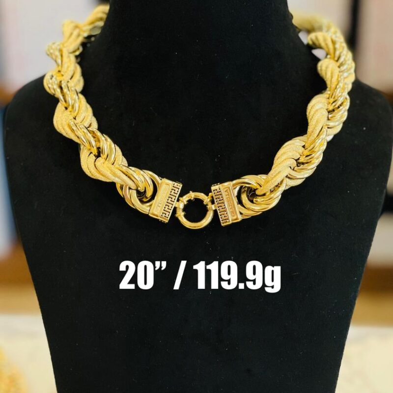 Signature Solid Gold-Tone Cuban Link Chain - Standard