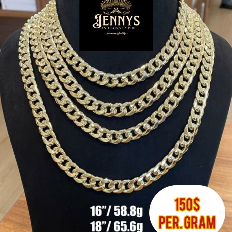 Premium Heavy Cuban Link Gold Chain (18 inch)