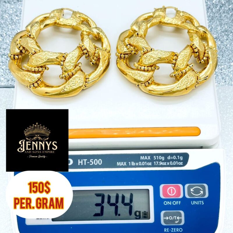 The Grand Interlocking Link Gold Hoop Earrings