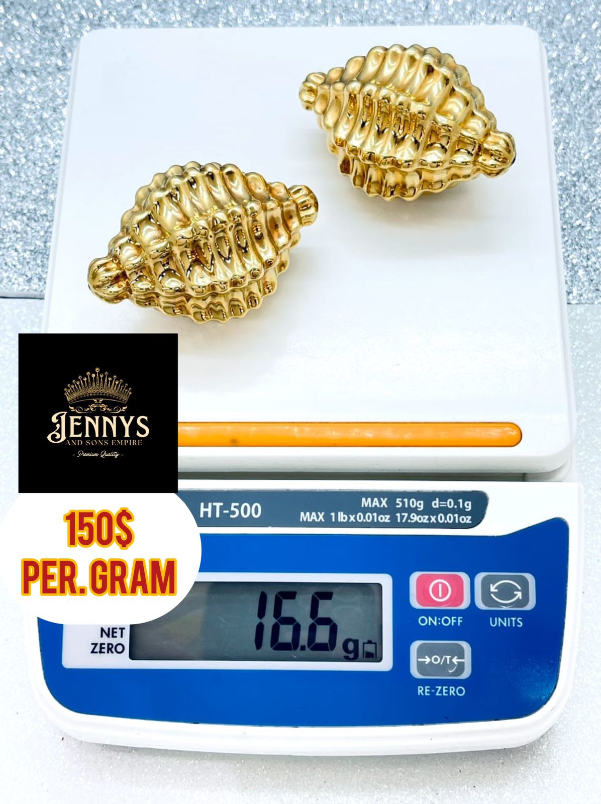 The Petite Honeycomb Cluster Gold Earrings