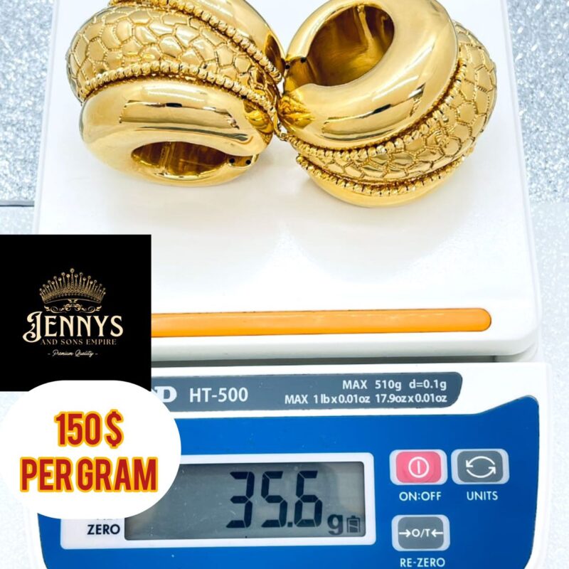 The Deluxe Bold Pave Dome Gold Hoop Earrings