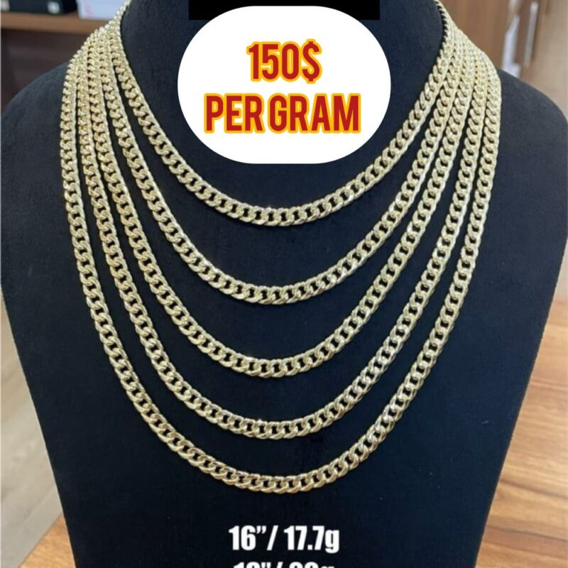 Classic Delicate Curb Link Gold Chain (18 inch)