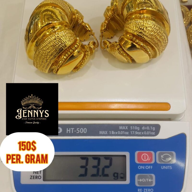 The Bold Textured Croissant Hoop Gold Earrings