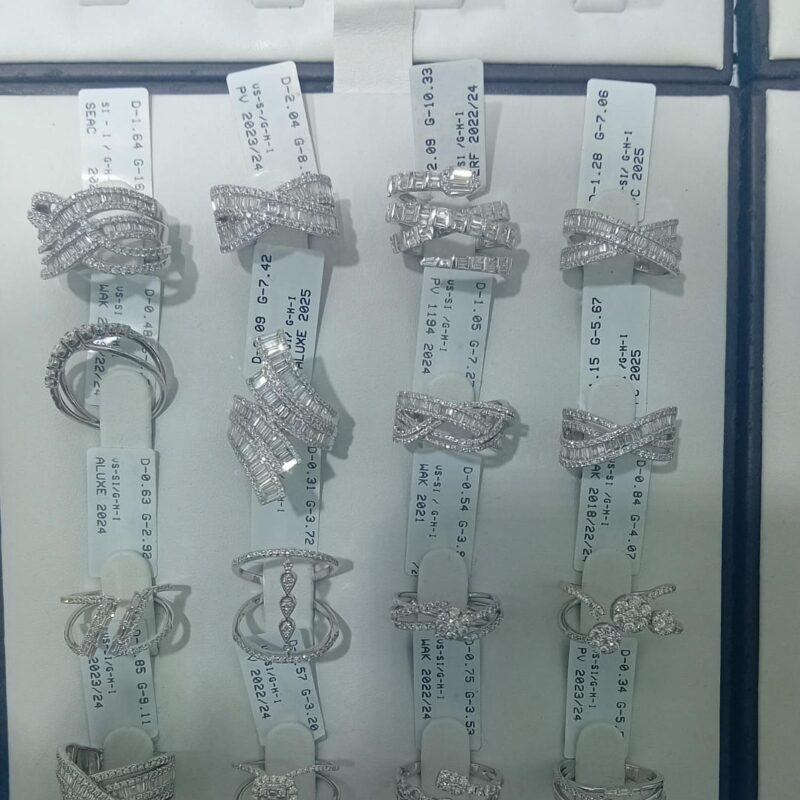 Collection of Crossover & Baguette Diamond Rings (Style Set D)