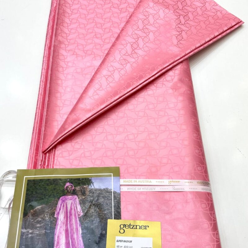 Getzner Bazin Riche Fabrics (Super Magnum, 100% Cotton)Bright/Hot Pink
