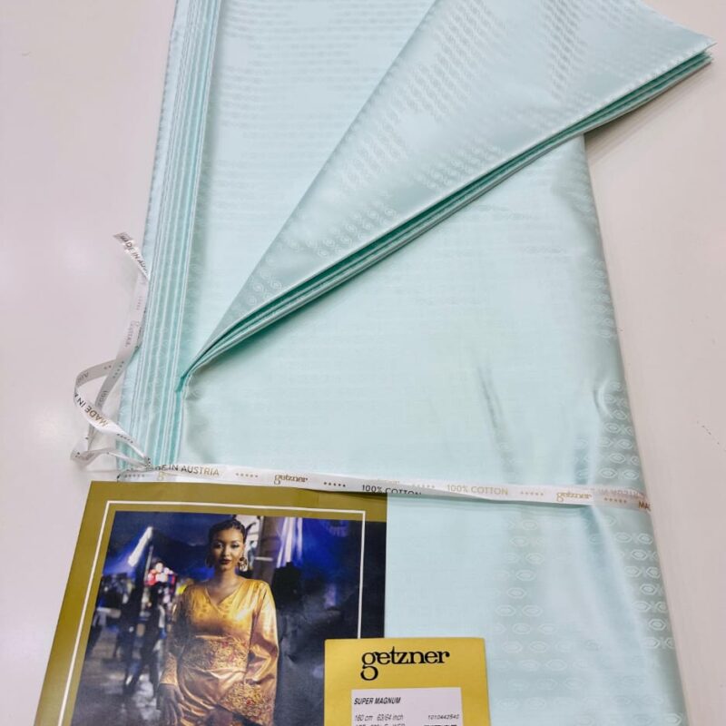 Getzner Super Magnum Brocade Fabric - Soft Mint Green/Aqua