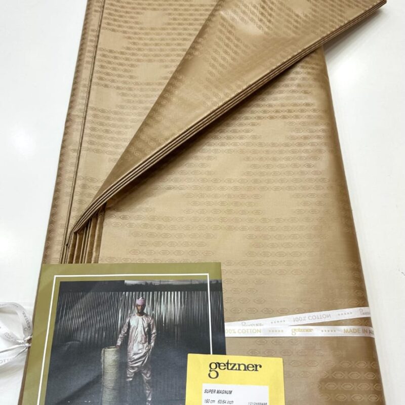 Getzner Bazin Riche Fabrics (Super Magnum, 100% Cotton)Bronze / Gold / Light Brown