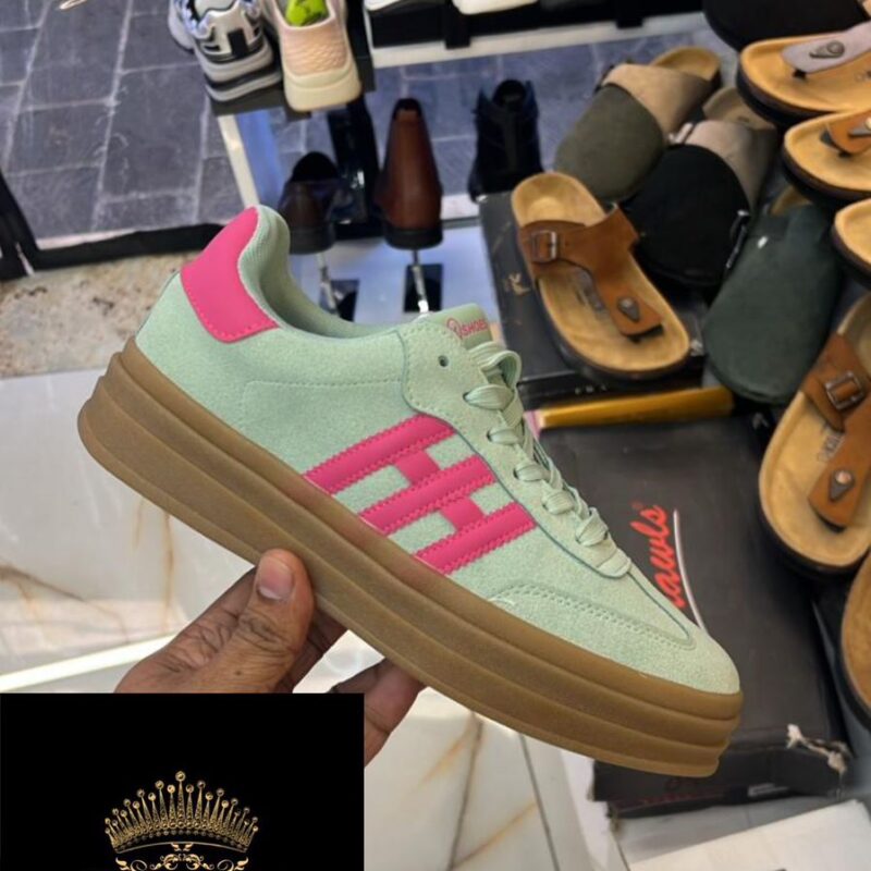 Retro Platform Sneaker (Mint/Pink)