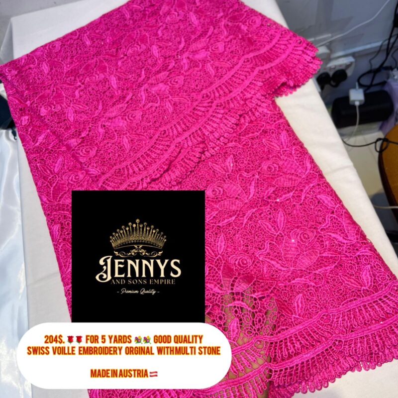 Swiss Voile - Bright Pink Floral