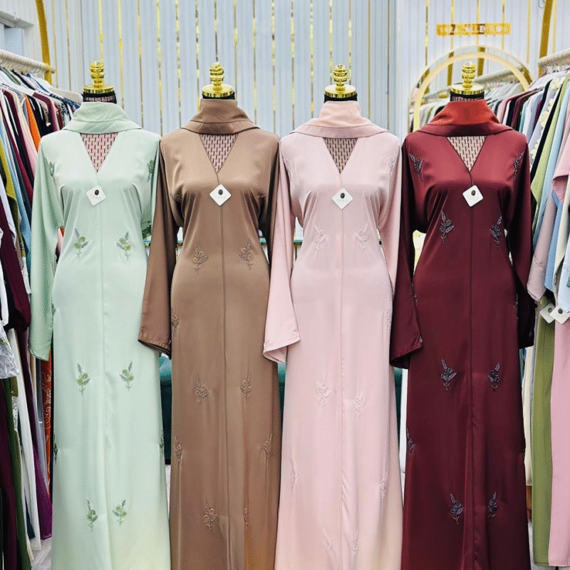 The "Bold Blossom" 3D Appliqué Abaya