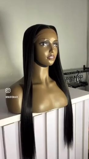 Jet Black Bone Straight Lace Frontal