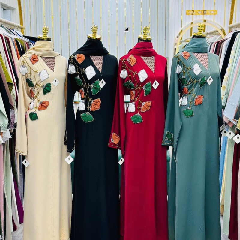 Luxury 3D Floral Appliqué Abaya