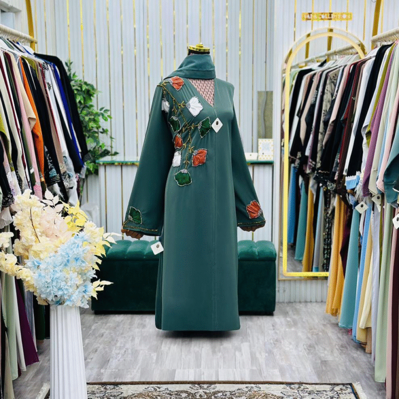 Delicate Petals Embroidered Abaya