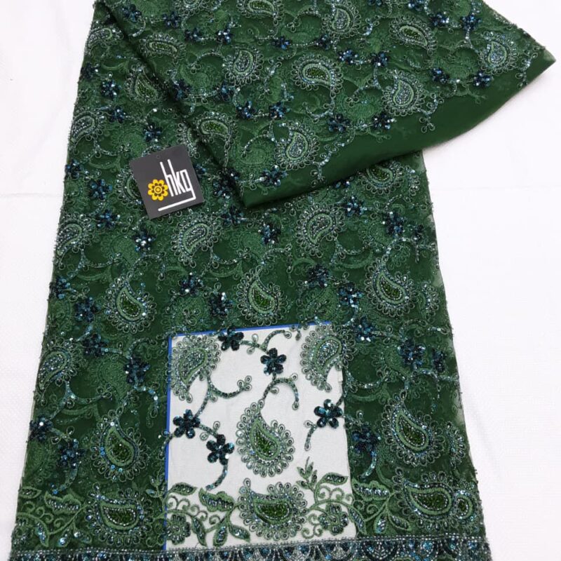 Enchanted Sage | 3D Floral Appliqué Lace