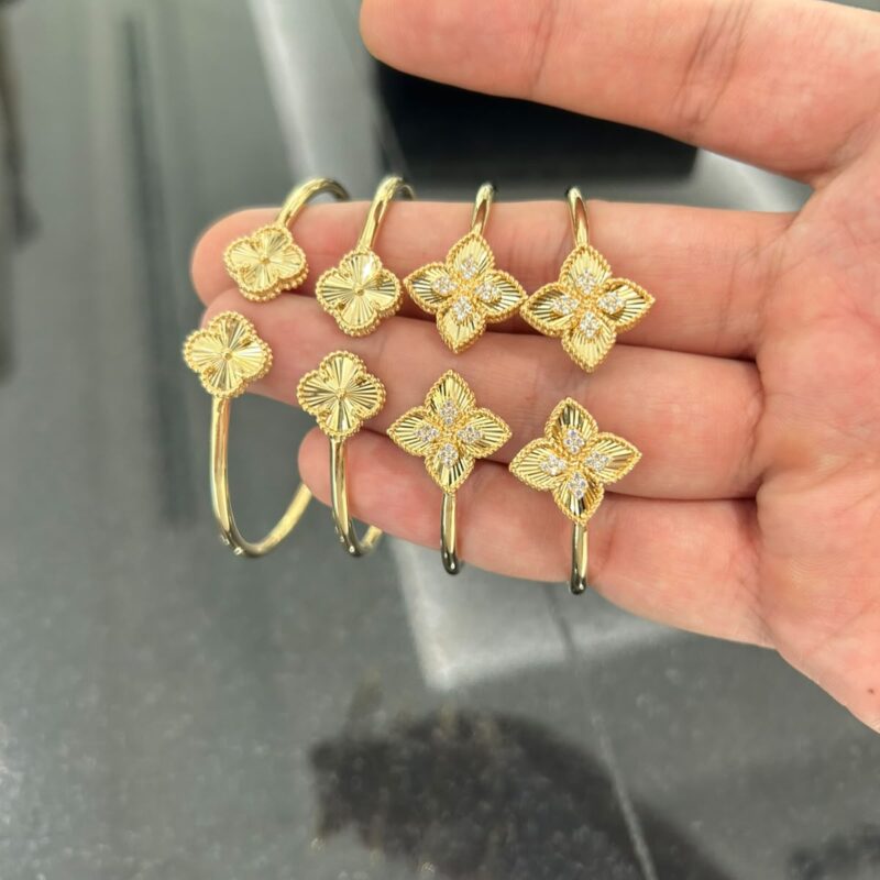 Tri-Color Hoop Earrings