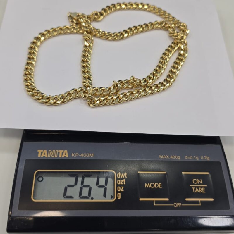 Gold Cuban Link Chain 26.4g