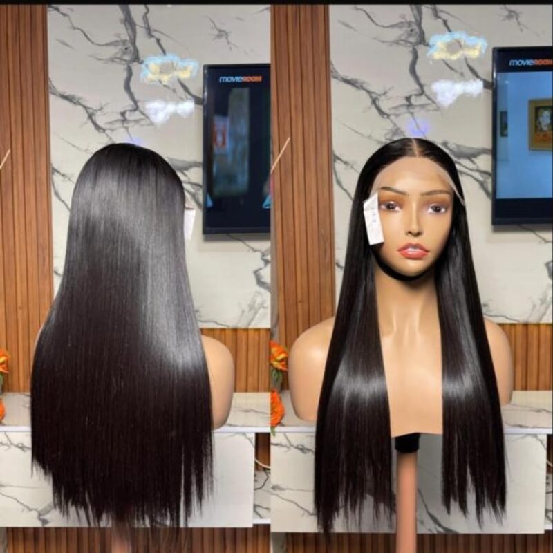 Silky Straight HD Lace Front Wig — Bone Straight Human Hair