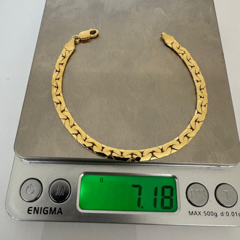 Flat Herringbone-Style Bracelet (7.18g)